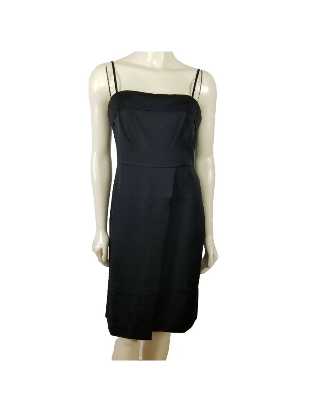 J.Crew 365 Dress Womens 6 NWT Black Spaghetti Strap Sheath Wrap Cocktail